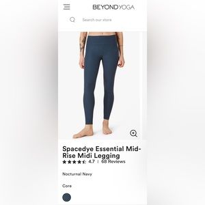 Beyond yoga Spacedye essential mid rise midi leggings